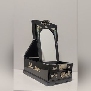 Mother of Pearl Wooden Jewelry Organizer Box